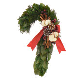 Holiday Apple Spice Candy Cane Wreath