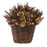 Spruce Holiday Wall Basket Wreath