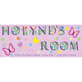 Personalized Canvas Name Sign Butterfly Girl