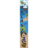 Personalized Canvas Pirate Boy Growth Chart