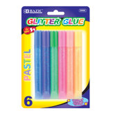 Pastel Glitter Glue Pen (Set of 6)