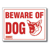 Beware of Dog Sign (Set of 24)