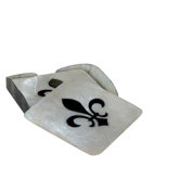 Capiz Fleur De Lis 5-Piece Coaster Set