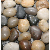 12" x 12" Interlocking Pebble Mosaic in Multicolor