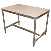 Aluminum I Frame Work Table with Poly Top
