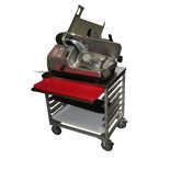 Slicer Mixer Scale Cart with Pan Slides