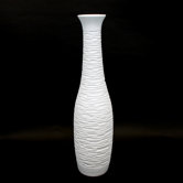 30" White Ceramic Vase II in Matte