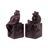 Resin Frog Bookend (Set of 2)