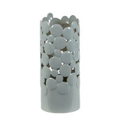 Light Grey Ceramic Vase Cut Design