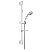 Sliding Rails Round Hand Held Shower