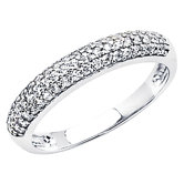 14K Gold Round Cubic Zirconia Band Ring
