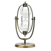60 Minute Flip-Over Hourglass in Brass