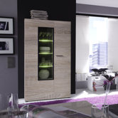 Standvitrine "Skin" mit 3-tlg. LED Glasbodenclip Set
