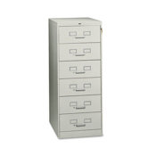 6-Drawer Multimedia Cabinet for 6 X 9 Cards, 21-1/4W X 52H