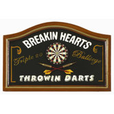 Breaking Hearts Throwing Darts Pub Sign