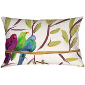 Flocked Together Birds Pillow