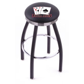 Gambling Single Chrome Ring Swivel Barstool