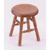 Domestic Hardwood 18" Saddle Dish Swivel Stool