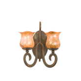 Santa Barbara Two Light Wall Sconce in Bayou