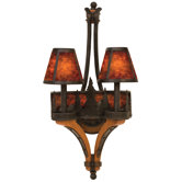 Aspen Two Light Wall Sconce in Natural Iron