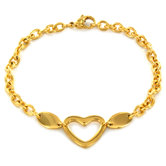 Heart Cut-out Charm Bracelet