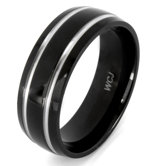 Stainless Steel Lined Band Ring