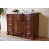 48" Single Bathroom Vanity Set in Light Walnut
