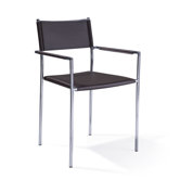 Bonded Leather Stackable Arm Chair