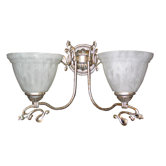 Charleston Two Light Wall Sconce in Antique Silver