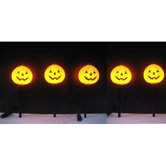 5 Piece Happy Pumpkins Pathway Markers