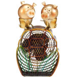 Pigs Figurine Table Top Fan