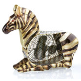 Zebra Figurine Table Top Fan
