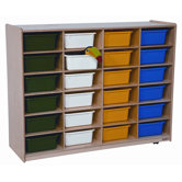 Twenty Four Large Tray Storage Unit with Assorted Trays