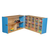 Half and Half Storage Unit with 20 Clear Trays