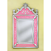 Natasha Venetian Wall Mirror in Pink