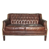 Daniel Leather Settee Loveseat