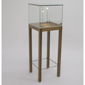 Square Pedestal Showcase with Glass Top