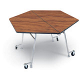 27" x 48" Hexagon Mobile Table Unit