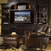 Kingstown Warmick Leather Chair and Ottoman