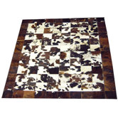 Bronze Piping Haired Cowhide Rug