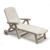 Smeraldo Folding Bed Sun Lounge with Wheel