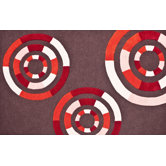 Color Swirl Dark Pink Rug