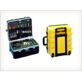 Military Ready Wheeled Tool Case in Yellow with Cart: 18" H x 15" W x 12" D