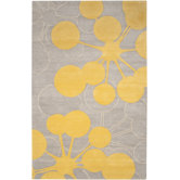 Organic Modern Gray/Yellow Rug