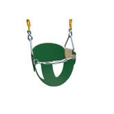 Heavy Duty High Back Half Bucket Swing with Coated Chain