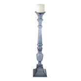 Tall Glass Knight Pillar Holder