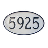 Petite Oval Address Plaque