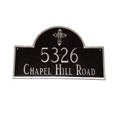 Classic Arch with Ornate Cross Address Plaque