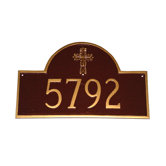 Classic Arch with Cross Address Plaque
