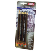Tinted 6 Piece Charcoal Pencil Set